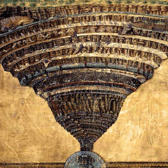 The Map of Hell (La Mappa dell'Inferno) by Botticelli