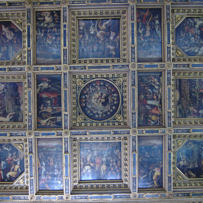 Palazzo Vecchio- soffitto del Salone dei Cinquecento by Francesco Gasparetti