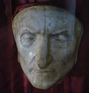 Dante death mask in Palazzo Vecchio