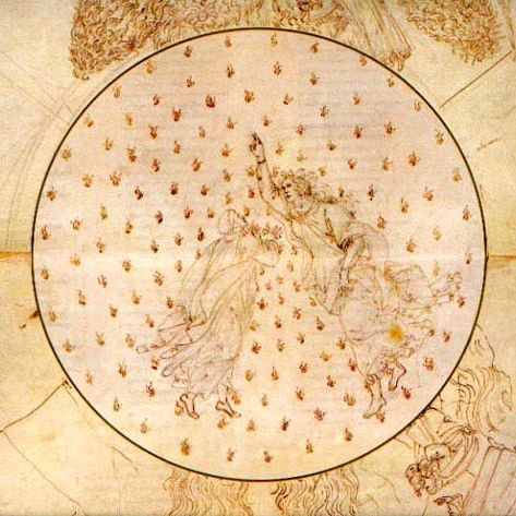 Botticelli's Dante and Beatrice in the heaven of Mercury