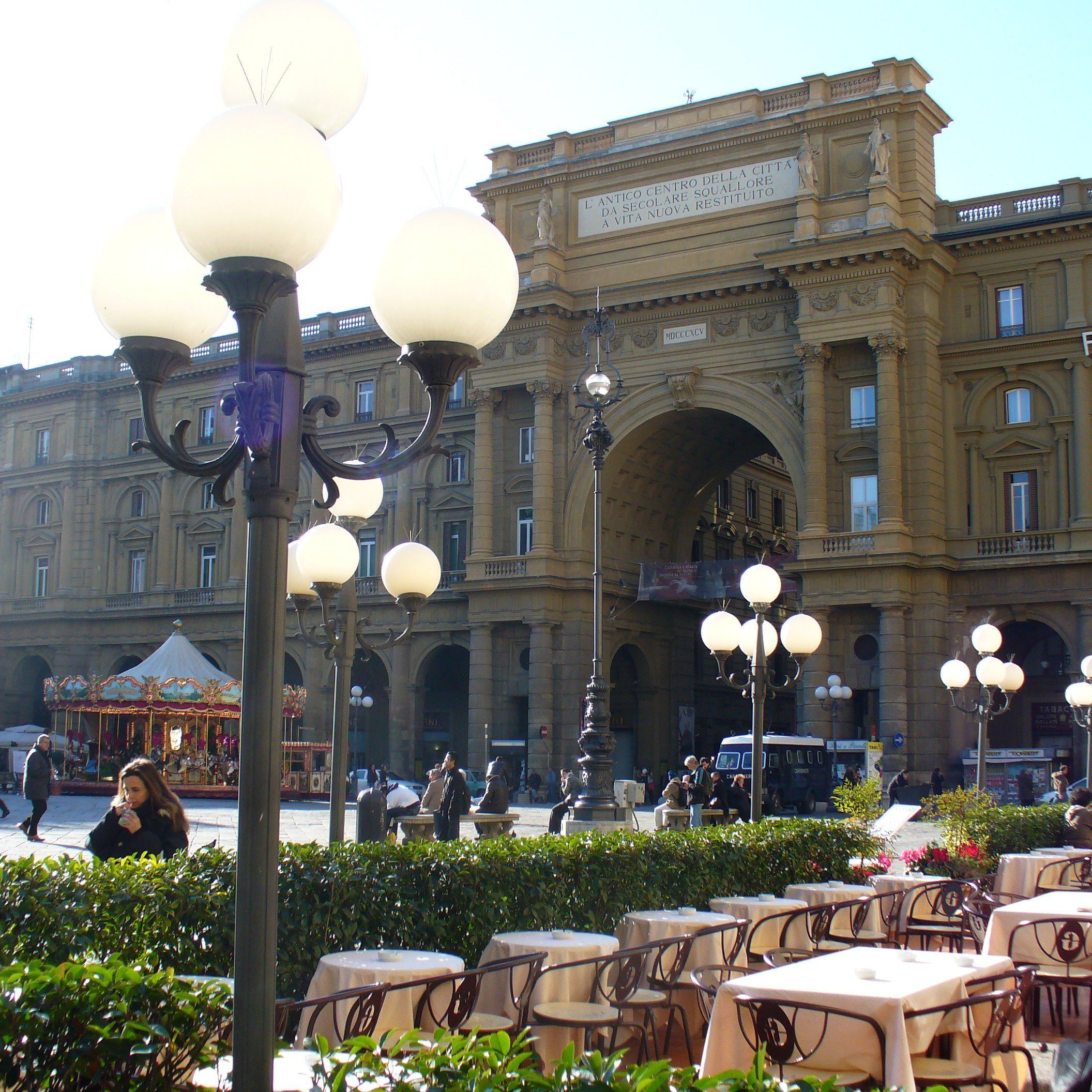 Piazza della Repubblica and its cafes