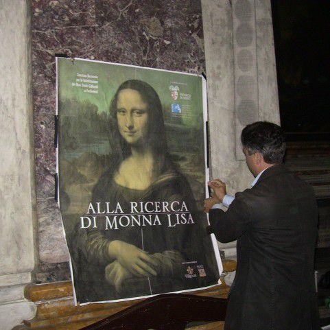 The poster with Mona Lisa